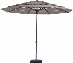 Madison - Parasol Syros Open Air Round Taupe - 350cm - Grijs