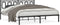 vidaXL - Bedframe - met - hoofdbord - metaal - zwart - 180x200 - cm