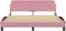 vidaXL - Bedframe - met - hoofdeinde - zonder - matras - 160x200 - cm - fluweel - roze