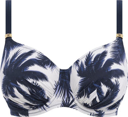 Fantasie Carmelita Avenue UW Gathered Full Cup Bikini Top - Dames Bikinitopje - Volledige bedekking - Marine/Wit