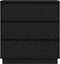 vidaXL - Nachtkastje - met - LED, - zwart - eiken, - 71x34,5x75 - cm, - bewerkt - hout