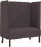 vidaXL - Hoge - Rug - Sofa - Donkerbruin - 109x56x121 - cm - Stof