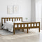 vidaXL - Bedframe - massief - hout - honingbruin - 135x190 - cm