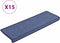 vidaXL - Trapmatten - 15 - st - 65x25 - cm - blauw