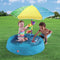 Step2 Play & Shade Pool kinder Zwembad met Parasol in Blauw - Zwembadje - Peuterbadje - Pierenbadje van kunststof 95x19cm - Ook te gebruiken als zandbak