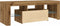 vidaXL - Tv-meubel - met - LED - 120x36,5x40 - cm - bewerkt - hout - artisanaal - eiken