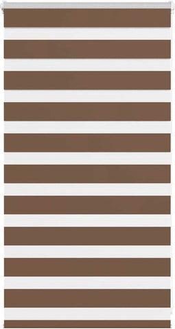 vidaXL - Zebra - rolgordijn - 70x100 - cm - stofbreedte - 65,9 - cm - polyester - bruin