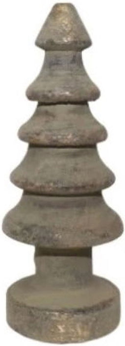 Xmas tree cone carved s, olive green