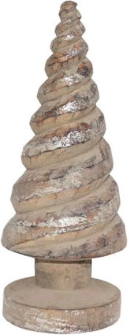 Xmas tree cone swirl l, silver