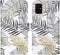iMoshion Hoesje Geschikt voor Samsung Galaxy A51 Hoesje Met Pasjeshouder - iMoshion Design Softcase Bookcase - Wit / Meerkleurig / Goud / Zwart / Glamour Botanic