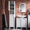 SoBuy BZR163-W - Hoge Badkamerkast - 2 Deuren 6 Compartimenten - Wit