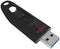 SanDisk Ultra - USB 3.0 Flash Drive 128GB - Stootvast - Zwart