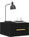 vidaXL - Nachtkastjes - 2 - stuks - Wandgemonteerd - Zwart - Eiken - 35x35x20 - cm