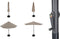 Feel furniture - Parasol - Kantelbaar - 3 meter - Taupe