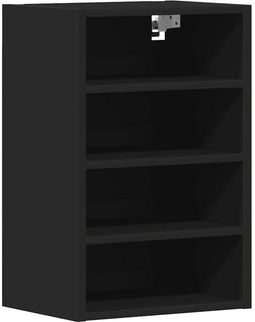 vidaXL - Hangkast - Riga - 40x29,5x60 - cm - bewerkt - hout - zwart