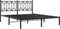 vidaXL - Bedframe - met - hoofdbord - metaal - zwart - 160x200 - cm