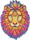UNIDRAGON Houten Puzzel Voor Volwassenen Dier - Mysterieuze Leeuw - 106 stukjes - Small 19x24 cm