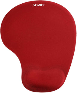 Savio MP-01BL - Muismat - Polssteun - Rood
