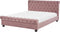 AVALLON - Tweepersoonsbed - Roze - 160 x 200 cm - Fluweel