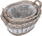 vidaXL - Plantenbakken - verhoogd - 3 - st - wicker - met - PE-voering