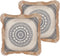 AGRIMONY - Sierkussen set van 2 - Beige - 45 x 45 cm - Polyester
