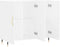 vidaXL - Dressoir - 90x34x80 - cm - bewerkt - hout - wit
