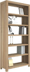 vidaXL - Boekenkast - met - 6 - schappen - 80x30x170 - cm - massief - acaciahout