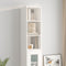 vidaXL Wandkast - 34,5x32,5x90 cm - bewerkt hout - hoogglans wit