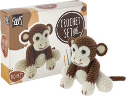 Craft ID Haakpakket Aapje | amigurumi haken nederlands | Haakpakketten knuffels | Geschikt voor 12 jaar en ouder | Haakpakketten voor volwassenen