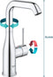 GROHE Essence - Wastafelkraan - Hoge draaibare uitloop 21,1 cm - Chroom