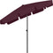 vidaXL - Strandparasol - 200x125 - cm - bordeauxrood