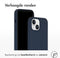 Accezz iPhone 15 - Liquid Silicone Backcover met MagSafe - Schokabsorberend - Donkerblauw