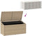 vidaXL - Tuinbox - 110x50x58 - cm - poly - rattan - beige