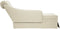 vidaXL - Chaise - longue - met - bolster - en - rechterarmleuning - fluweel - crème