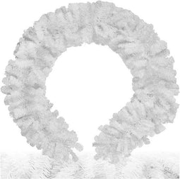 tectake® Kerstslinger - Guirlande - Gedetailleerd en Levensecht - 270 cm - wit