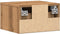 vidaXL - Nachtkastjes - 2 - st - wandgemonteerd - 34x30x20 - cm - artisanaal - eiken