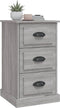 vidaXL - Nachtkastje - 39x39x67 - cm - bewerkt - hout - grijs - sonoma - eikenkleurig