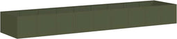 vidaXL - Plantenbak - 360x80x40 - cm - staal - olijfgroen