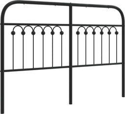 vidaXL - Hoofdbord - 140 - cm - metaal - zwart