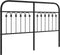 vidaXL - Hoofdbord - 140 - cm - metaal - zwart