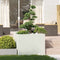 vidaXL - Plantenbak - 100x100x80 - cm - staal - wit
