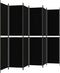vidaXL - Kamerscherm - met - 6 - panelen - 300x220 - cm - stof - zwart