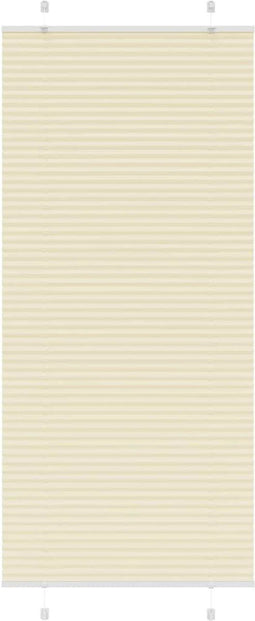 vidaXL - Plissé - rolgordijn - 95x200 - cm - stofbreedte - 94,4 - cm - polyester - crème