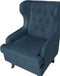 ALTA - Chesterfield fauteuil - Blauw - Polyester
