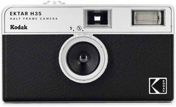 Kodak EKTAR H35 - Half Frame Camera - Ingebouwde flitser 22mm - Zwart