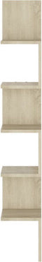 vidaXL - Hoekwandschap - 20x20x127,5 - cm - bewerkt - hout - sonoma - eikenkleurig