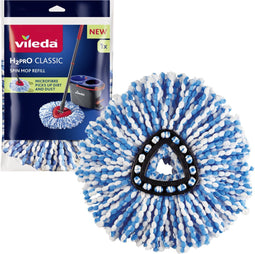 Vileda H2Pro - Spin Mop Vervanging - Microvezel herbruikbaar - Driehoekige mopkop