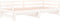 vidaXL - Uitschuifbare - slaapbank - zonder - matras - 80x200 - cm - wit