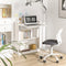 SoBuy FWT92-W - Opklapbaar Bureau - Multifunctioneel Werkstation met Opbergplanken - Wit - 64x58x82 cm