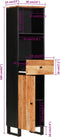 vidaXL - Badkamerwandkast - 38x33x160 - cm - massief - acaciahout